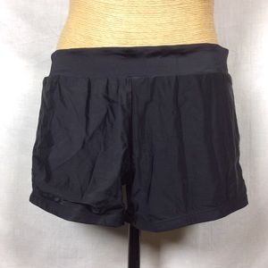 Papaya Women’s Black Short Swim Bottoms Shorts, XL
